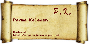 Parma Kelemen névjegykártya